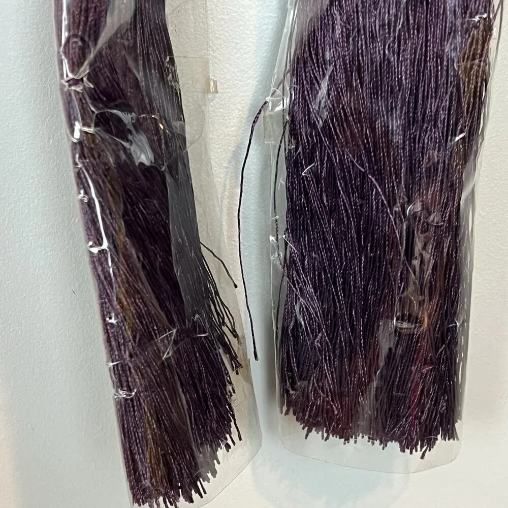 1 Pair Deep Purple Curtain Tieback Tassel Crystal Ball Rope Tiebacks Home Decor